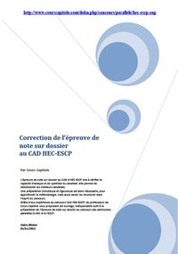 Correction sujet Etude de dossier CAD HEC ESCP Correction sujet Etude de dossier CAD HEC ESCP